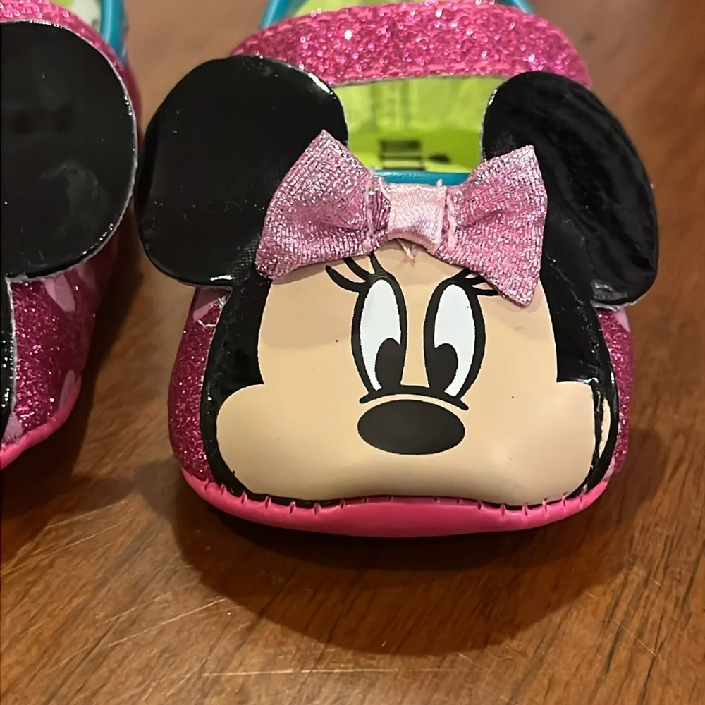 Minnie Mouse Disney Maryjane Crib Shoes Infant Baby Girl 6-9 Months mo pink new